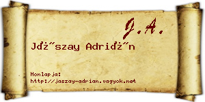 Jászay Adrián névjegykártya